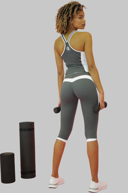 Slimline Capri Sculpting Leggings Dark Grey