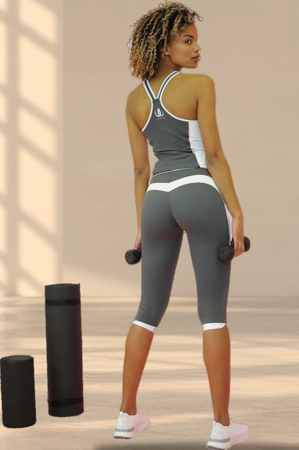 Slimline Capri Legging Donkergrijs