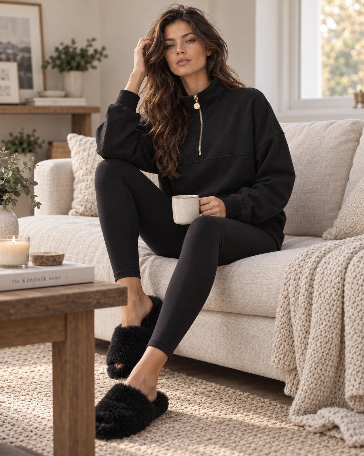 Edge Cozy Half Zip Sweater