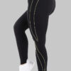 Black sculpting training tights with gold lines