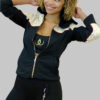 Black training jacket with hood