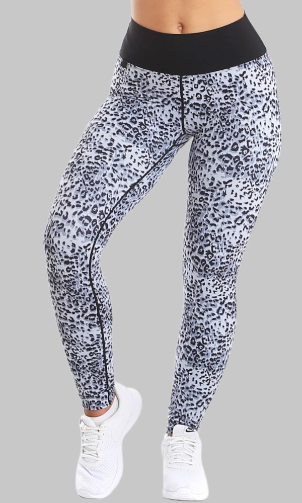 Snow Leopard Pattern Women's Yoga Pants Leggings High Waisted