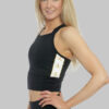 Black cropped top with removable padding