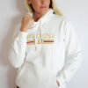 Cozy white hoodie with embroidery