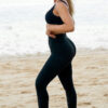 Black training tights with high waist