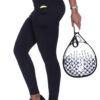 Black training tights with pockets on legs