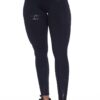 Black training tights with pockets on legs