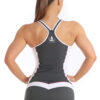 tränings topp- Slimline top grey:white:red