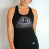 Black training top with silver pattern