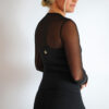 Black mesh training top long sleeve