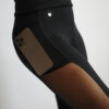 Black mesh training tights with pockets