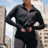 Black half gold zip Long Sleeve