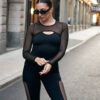Stunning sexy black mesh top