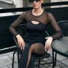 Stunning black mesh top