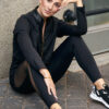 Black luxury training jacket