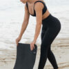 Black training tights with high waist